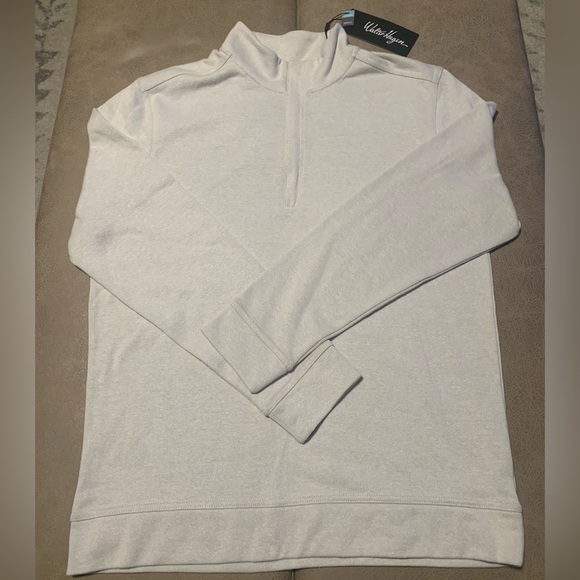 Walter Hagen Mens P11 Midweight 1/4 Zip Light Khaki Heather Golf NWT Size Small - Picture 4 of 9